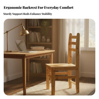Rustic Ladder Back Chair Modern Farmhouse Design Armless Ladderback Chair