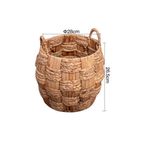Rattan Hamper Handwoven Rattan Basket Two Handles for Bathroom