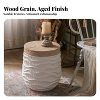 Tree Stump Stool No Assembly Required Carved Stumpdesign Table for Lounge Area