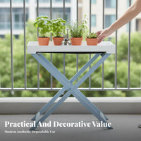 Folding Multi-Tier Flower Holder Freestanding Plant Stand Space-Saving for Patio