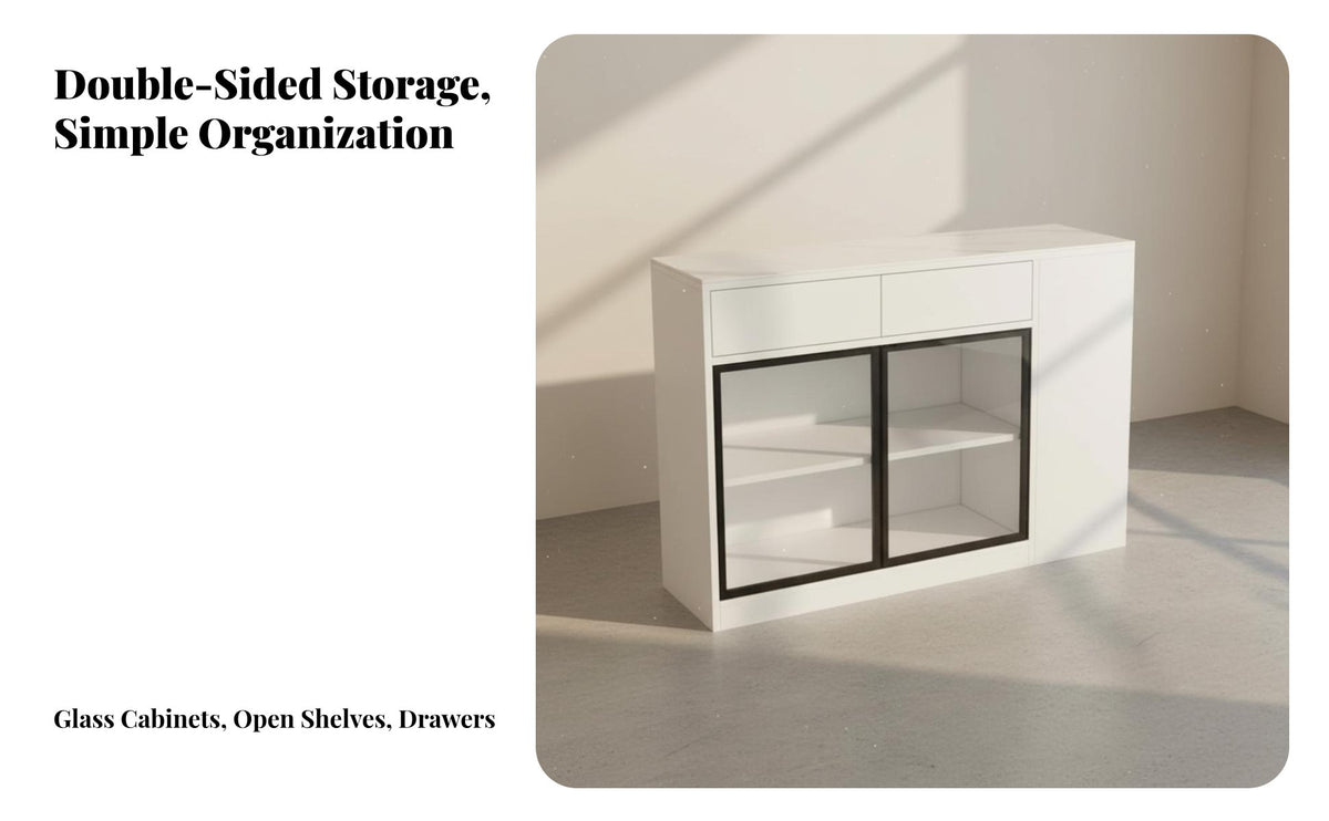 Modern design C-Shaped Snack Table Multifunctional Household Furniture Space-Saving Design Storage Shelf for Homeowners, Apartment Dwellers, Remote Workers, Sofa Side, Living Room, Small Spaces, Home Office
