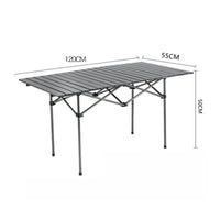 Folding Camping Table Foldable Portable Table Compact Furniture Slatted for Campers, Picnickers, Barbecue, Market Stalls