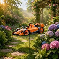 Motorcycle Wind Rotatable Rotating Motorcycle Statue 3D Design for Yard