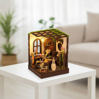 DIY Literary Shelf Scene Kit Lighted Literary Shelf Scene with Detailed Miniature Dollhouse for Hobbyists