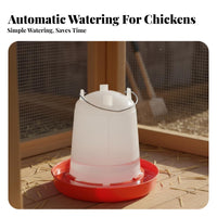 Automatic Fowl Waterer Easy to Hygienic Chick Feeder and Waterer Set Material Automatic Fowl Feeder