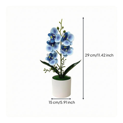 Artificial Flower Realistic Faux Flower Plant Fake Phalaenopsis Easy to Clean Flower Arrangement Real Touch