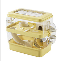Transparent Hamster Cage with Hideout, 2 Levels