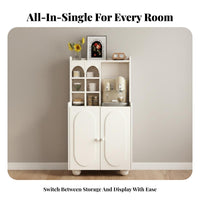 Coffee Bar Cabinet Multi-Functional Storage Kitchen Coffee Bar Cabinet Sturdy Construction Dining Room Console for Homeowners, Families, Hallway