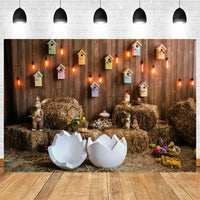Easter Photo Backdrop 210x150cm Spring Garden Background Cloth Bright Colors Photography Backdrop for Parties, Home