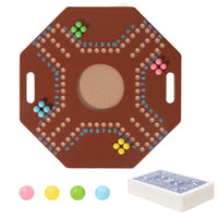 Wooden Middle East Chess Game with Beads for Parties, Educational Toy for Children