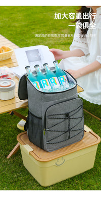 Insulated Backpack Cooler Bag for Delivery and Outdoor Picnic, 23L
