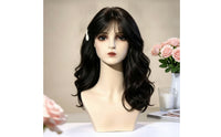 Mannequin Head Bust Realistic Mannequin Head with Shoulders Authentic Hairpiece Stand for Cosplayers, Hairstylists, Photography Studios