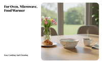 Vintage Floral Ceramic Dinnerware Set, French Underglaze Bowls and Plates, Home Tableware