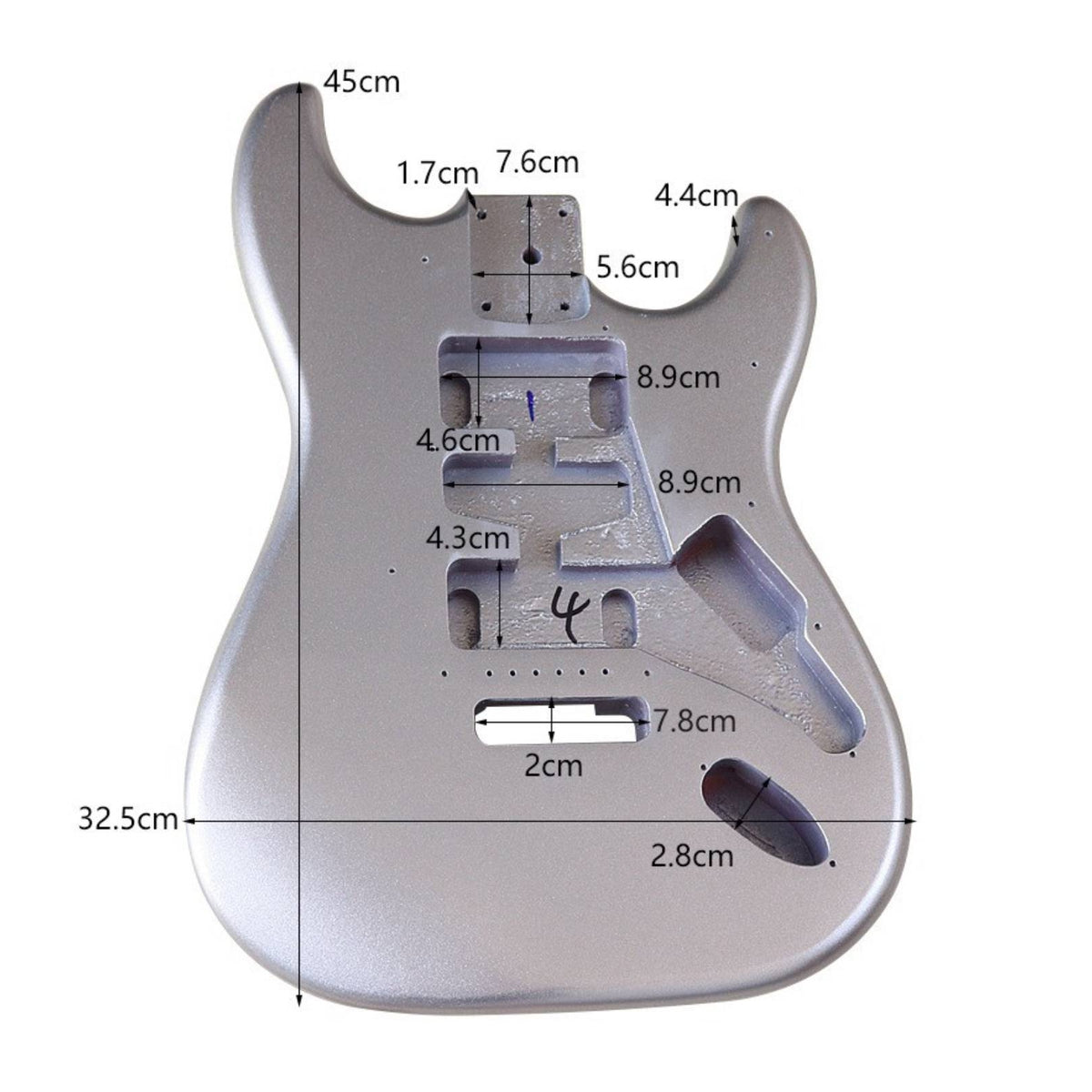 Glossy ST-Style Guitar Body Pre-Routed Electric Guitar Body for Luthiers