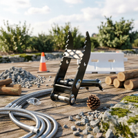 Excavator Thumb Clamp Curved Grippers Mini Excavator Thumb Clamp Construction Equipment with Hoses Steel for Under 2 Tons