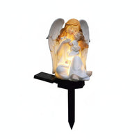 Mother and Child Angel Light Waterproof Solar Angel Light Weather Resistant Outdoor Decoration for Lawn, Patio, Memorial Site