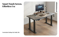 Electric Standing Desk Memory Presets Twin Motor Adjustable Desk Sturdy Construction for Remote Workers, Tall People, Study Room, Bedroom