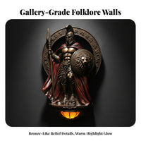 Mythological Sculptural Wall Sconce Antique Bronze Resin Wall Sconce Gothic Lamp Elegant for Collectors
