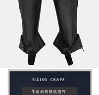 Leather Equestrian Leg Guards for Adults and Children