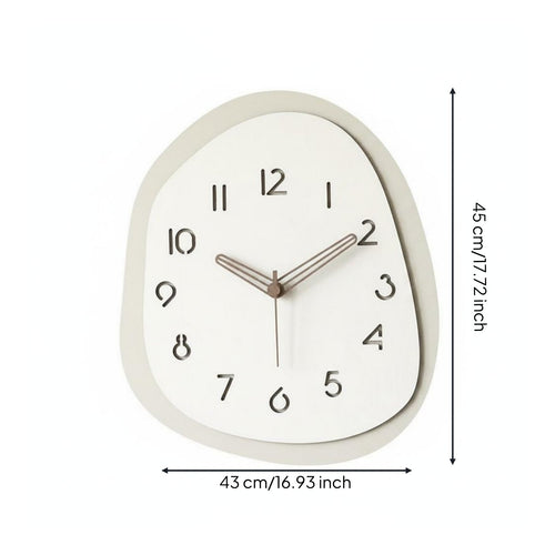 Silent Wall Clock Non Ticking Cream Wall Clock Decorative