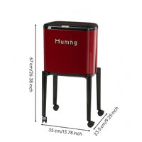 Tall Trash Black Can Rolling Trash Can Easy Access Kitchen Storage