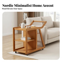 Multi-Tier Rolling Organizer With casters Mobile Furniture Sturdy Construction