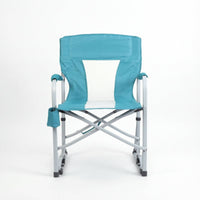 Folding Rocking Chair Padded High-Back Camping Chair Portable for Campers, Anglers, Tailgating, Patio