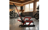 Motorcycle Lift Jack with Wheels Stable for Garage, Mechanics