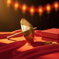 Brass Rotating Umbrella Stress Relief Metal Hand Giftable for Gift, Desk