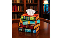 Book-Style Tissue Box Cover Fashionable Container Elegant for Reading Nook