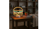 Burger Neon Light Colorful Burger Neon Sign Cute for Bedroom