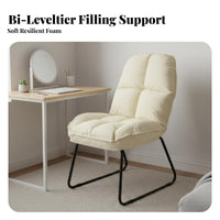 Curved spine Armless Chair Modern design Vanity Stool Space Saving for Dorm Room