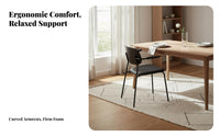 Nordic aesthetic Upholstered Armchair With Armrests Upholstered Side Chair Hangable Design Dining Seat Thickly Padded for Restaurant Owners, Homeowners, Interior Designers