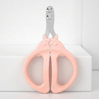 Nail Clippers for Professional Dog Grooming, Stainless Steel Nail Clippers for Small Animals, Non-Slip Pet Grooming Set, 2-Pack in Pink