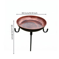 Metal Bird Bath Feeder Multi Use Bird Bath Stake Feeder Waterproof