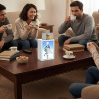 LED Photo Frame Tissue Box Multi-Functional House Decoration Double Power Supply