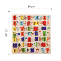 Interactive Wooden Puzzle Board Cognitive Wooden Puzzle Preschool Learning Board Movable for Toddlers