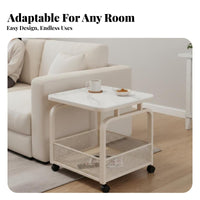 2-Tier Utility Cart on casters Mobile Furniture Multi-Functional for Homeowners