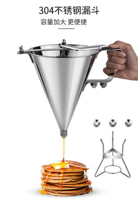 304 Stainless Steel Batter Dispenser Funnel for Octopus Balls
