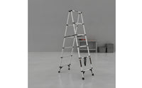 Collapsible Folding Telescopic Ladder Portable Telescoping Step-Ladder Ladder Stainless Steel Anti-Slip for Homeowners, DIYers, Home Maintenance, Painting, Workshop