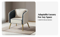 Upholstered Barrel Chair Light Luxury Indoor Seating Nordic Design Minimalist Aesthetic for Hoteliers, Homeowners, Living Room