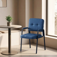 Upholstered Chair with Metal Frame Open-Arm Chair with Armrests Comfortable Furniture for Telecommuting Professionals