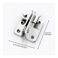 Stainless Steel Door Latch, No-Drill Barrel Bolt, Rust-Resistant Lock, Security for Wooden Doors, Cabinets, Gates
