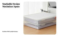 Clear Letter-size Paper Box Transparent Desktop Organizer Large Capacity for Students