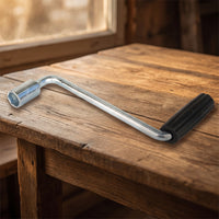 Chrome-Plated Stabilizer Jack Handle 19mm Crank Handle with Socket Ergonomic Rust-Resistant for Rv Repair