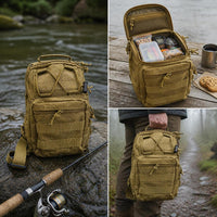 LEGAO Lure Fishing Crossbody Bag Multi-functional Chest Pack for Cycling Camping Outdoor Sports
