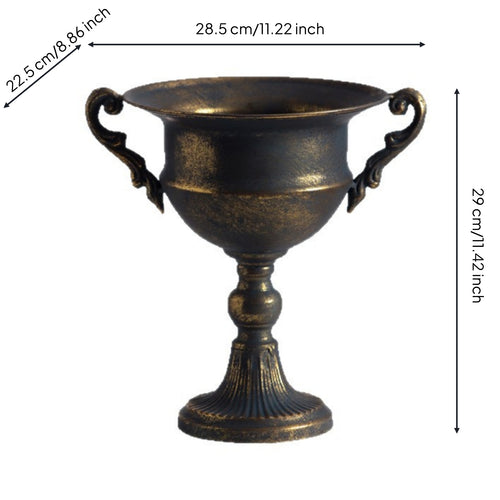 Pedestal Flower Vase Centerpiece Goblet Vase Photo Prop for Tabletop