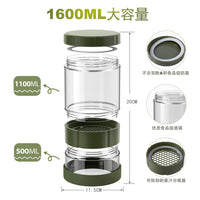 加厚密封玻璃瓶泡菜罐广口带硅胶封盖可翻转多功能厨房家用新款