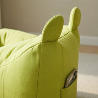 Soft Floor Sofa with Ears Padded Children Sofa Upholstered Kids Armchair Low-Rise for Playroom