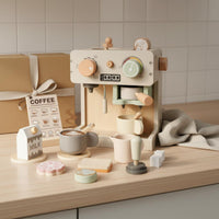 Toy Coffee Machine Educational Kitchen Appliance Toy Set Smooth Edges Mini Kitchen Appliance Toys for Kids